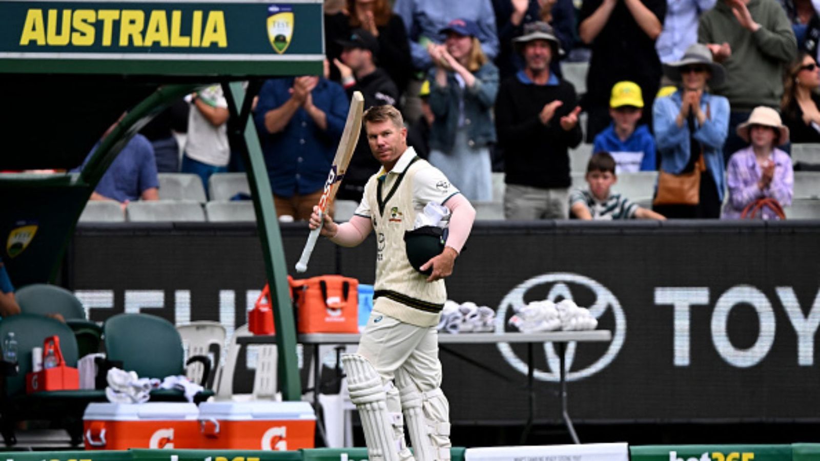 David Warner bids adieu to MCG in whites amid cheers in AUS vs PAK 2nd Test; watch video Australian batter David Warner waves to the fans after being dismissed at the Melbourne Cricket Ground (MCG). (Getty Images)