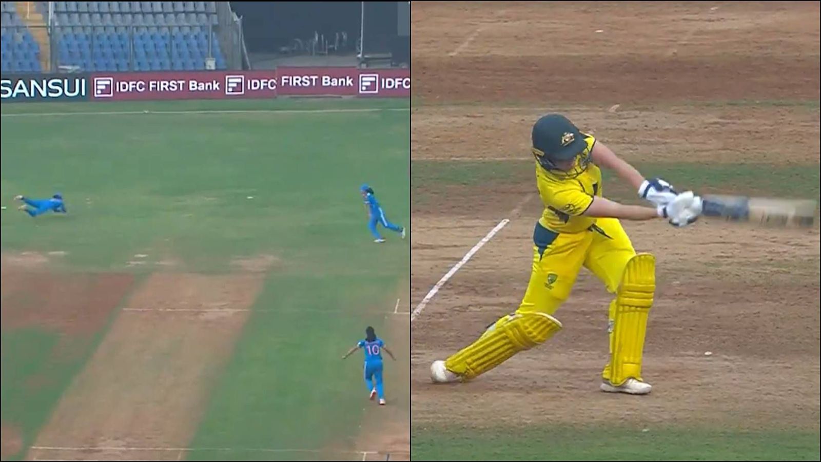 Sneh Rana flies to her left to pluck one out of thin air and leave Alyssa Healy stunned, watch viral video Sneh Rana takes an acrobatic catch to dismiss Alyssa Healy (Screengrab: BCCI Women/X)