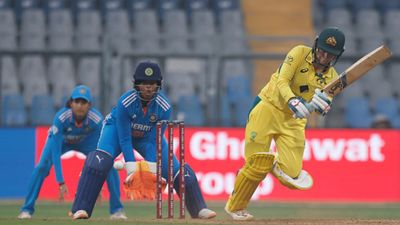 IND W vs AUS W: Gujarat Giants' Rs 1 cr signee combines with RCB star to hammer India women by 6 wickets in 1st ODI Australia's Phoebe Litchfield plays a shot during women's One Day International Match between India and Australia at Wankhede Stadium on December 28, 2023 in Mumbai, India. (Getty)