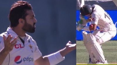 WATCH: Mohammad Rizwan left raged after wristband-induced dismissal in 2nd Test vs AUS, walks off the field in disbelief Pakistan's star wicketkeeper-batter Mohammad Rizwan reacts after getting dismissed on Day 4 of the 1st Test vs Australia. (Twitter)