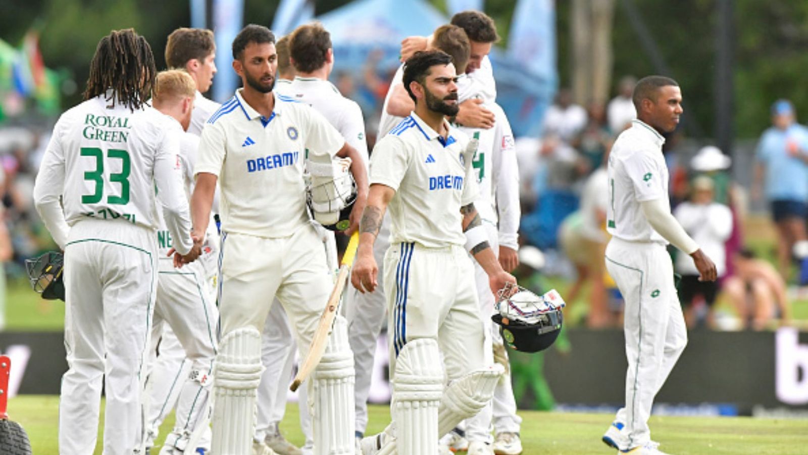 ‘...be more creative’: Allan Donald cautions Indian bowlers ahead of Cape Town Test vs South Africa India's Virat Kohli and Prasidh Krishna shake hands with South African players after suffering defeat in the first Test in Centurion. (Getty)