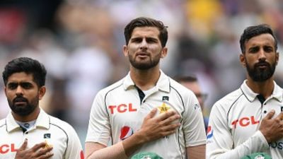 AUS vs PAK: Was Shaheen Afridi dropped from Pakistan's playing XI for Sydney Test? Captain Shan Masood gives honest answer Babar Azam (Left), Shaheen Shah Afridi (Middle) and Shan Masood (Right). (Getty Images)