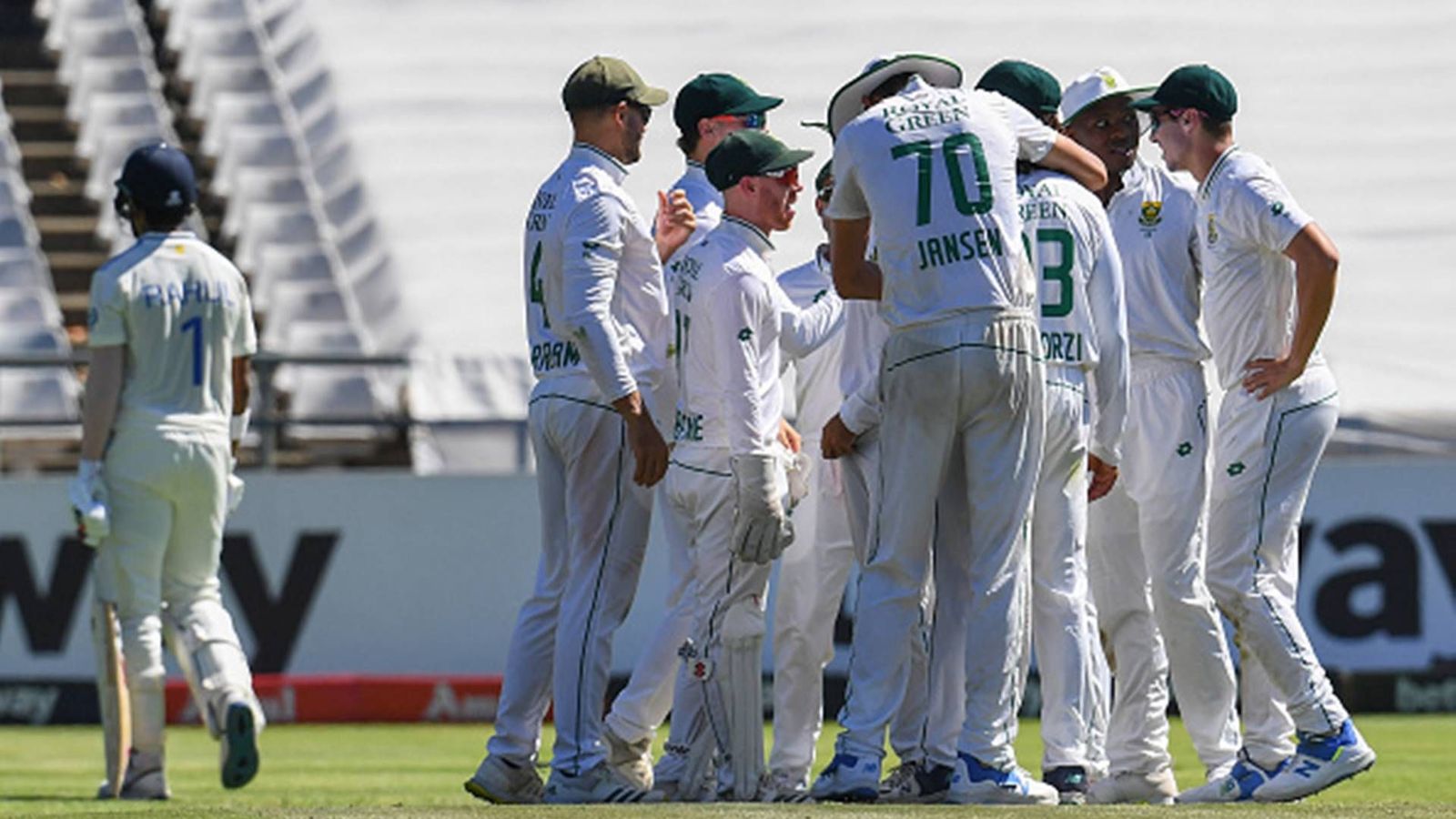 6 wickets fall in 11 balls without a single run! India suffer a monumental batting collapse as Proteas make comeback South Africa players celebrate as KL Rahul departs for a single-digit score (Getty Images)