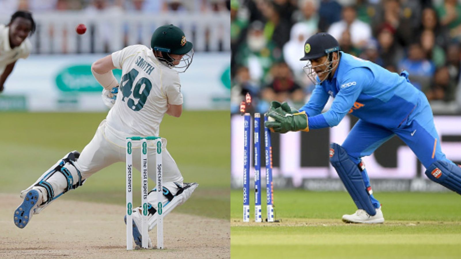 ICC rings around 2 massive rule changes related to stumping and concussion substitutes; check here Steve Smith (L) and MS Dhoni (R).