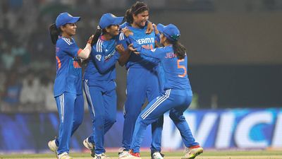 INDW vs AUSW: After Titas Sadhu's maiden four-fer, Smriti Mandhana and Shafali Verma's fifties lead India to dominating 9-wicket win Titas Sadhu celebrates a wicket against Australia in first T20I (Getty Images)