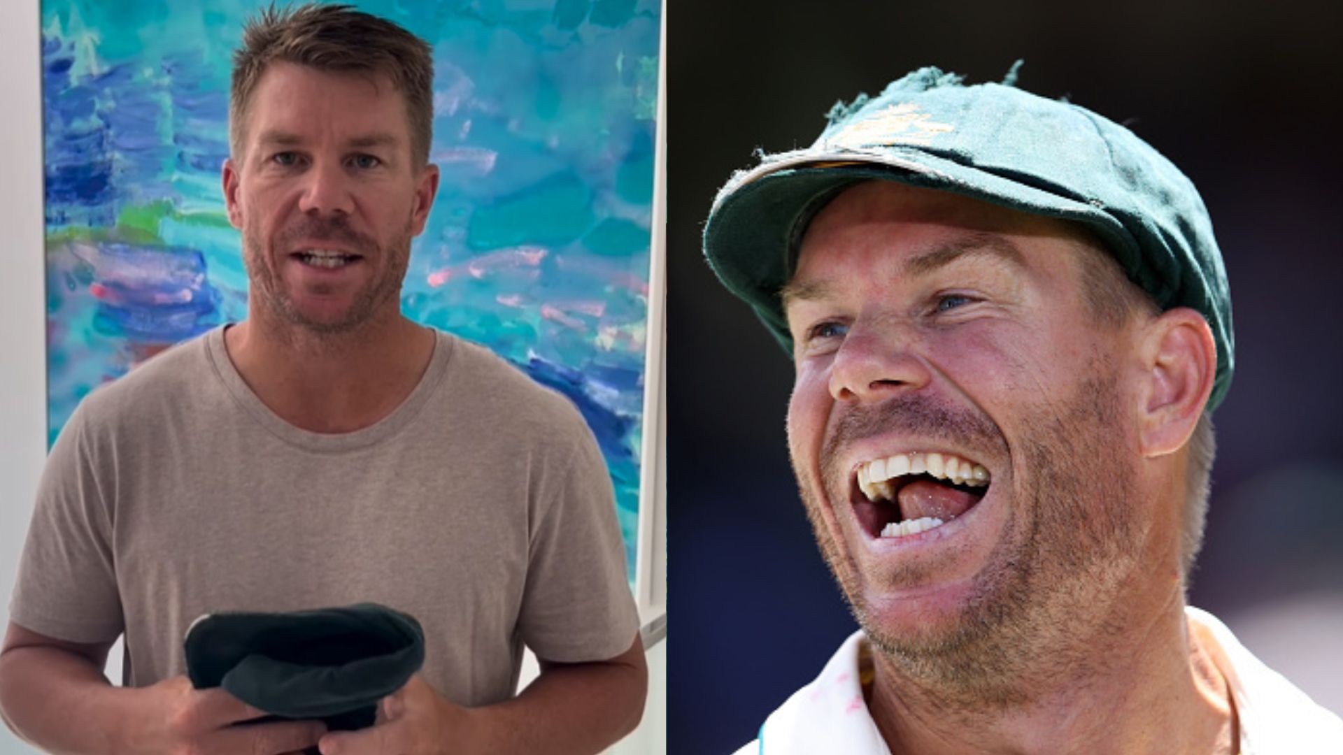 Did David Warner play a prank about stolen Baggy Green? Batting juggernaut says '...there was nothing' Australia's batting maestro David Warner in this frame.