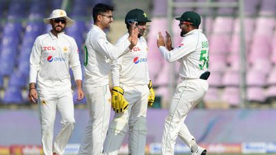 PCB 'angry' at mystery spinner for neglecting medical instructions, contemplates punishment for carelessness - Report Pakistan's Abrar Ahmed (2L) celebrates with teammates.