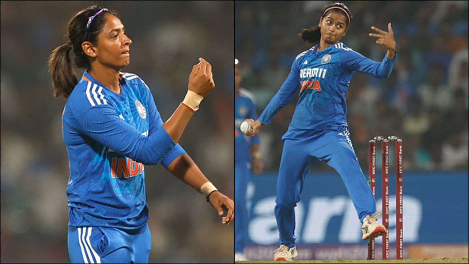 'In the 19th over, if Shreyanka was on target...': Harmanpreet Kaur focuses on positives but rues Patil's 15-run over India women's cricket team captain Harmanpreet Kaur and Shreyanka Patil during second T20I against Australia (Getty Images)