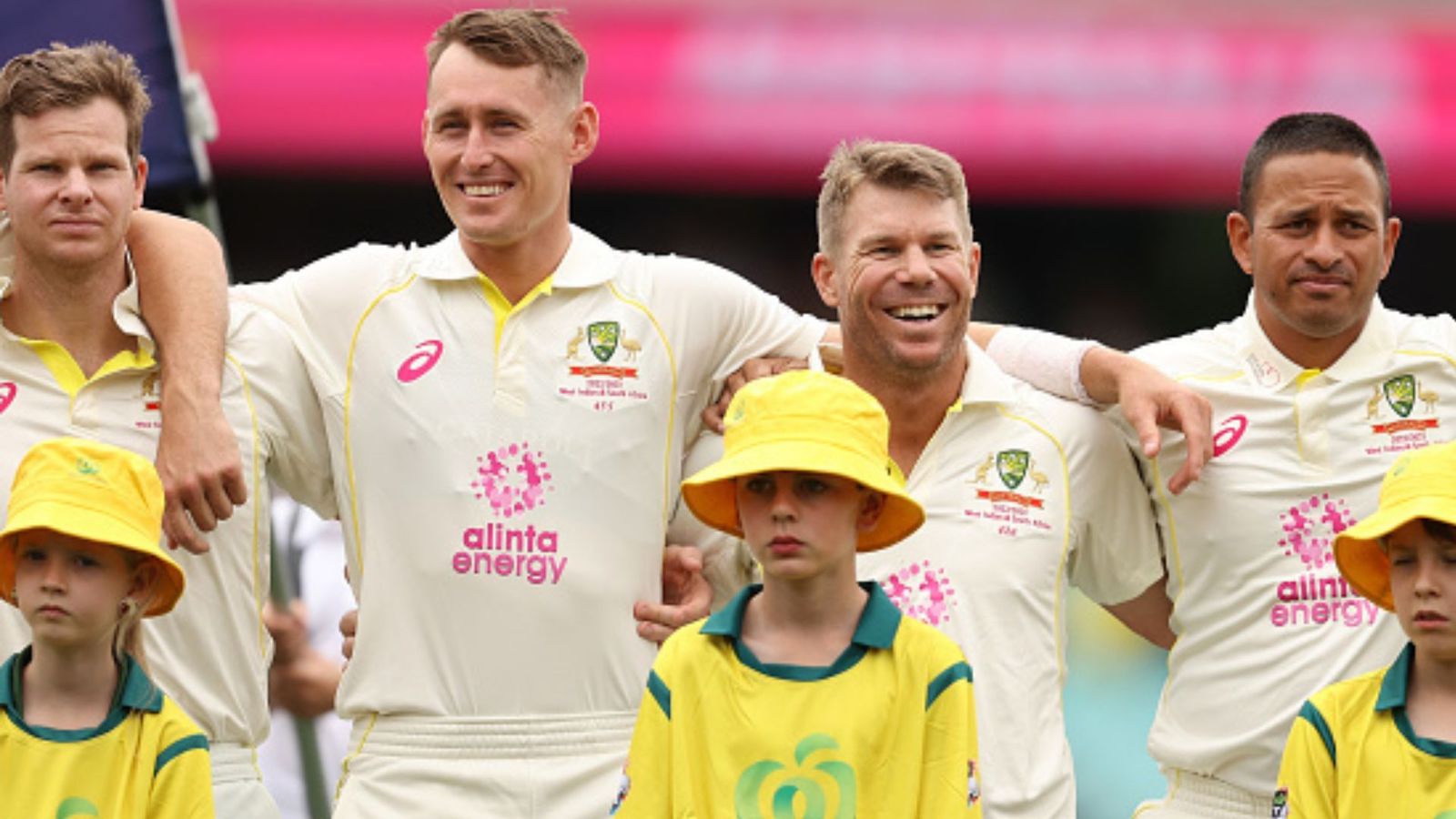 'He is the best Test batsman in the world': David Warner snubs Virat Kohli and Joe Root in candid revelation (L-R) Steve Smith, Marnus Labuschagne, David Warner and Usman Khawaja of Australia.