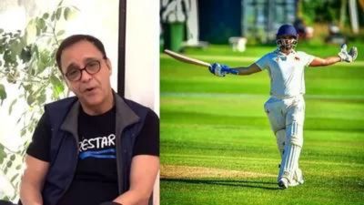'12th Fail' director's son enjoys dream debut in Ranji Trophy, scores 258 runs against Sikkim Vidhu Vinod Chopra (L) and Agni Chopra (R).
