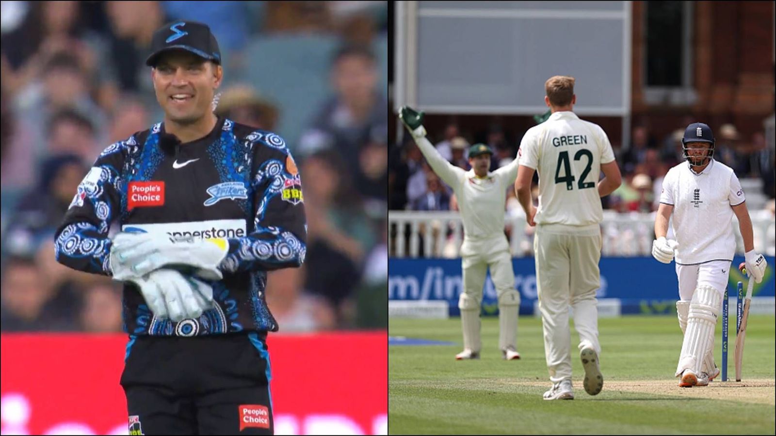 'Always happy to get a stumping... up to the stumps or back': Alex Carey takes an indirect dig at Jonny Bairstow during BBL match Adelaide Strikers wicketkeeper Alex Carey during BBL match (left); Jonny Bairstow after controversial run out (Screengrab: X, Getty Images)