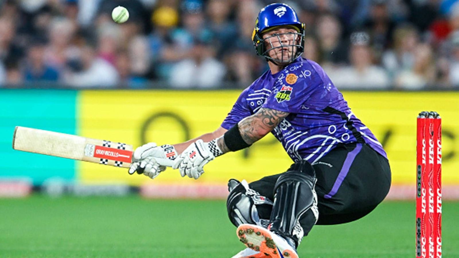 Australian opener rescues Hobart Hurricanes from 36/5 with unbeaten 95 against Adelaide Strikers but still ends up on losing side Hobart Hurricanes' Ben McDermott plays a shot during BBL clash against Adelaide Strikers (Getty Images)