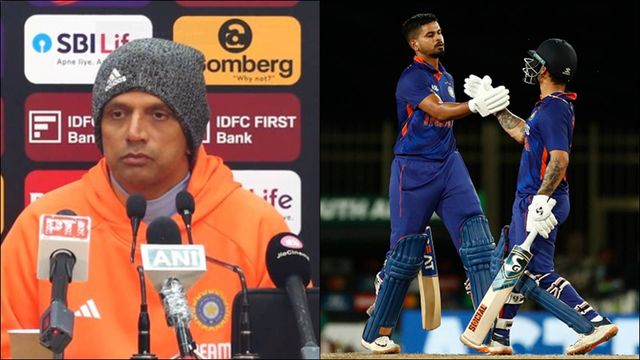 Rahul Dravid quashes reports of disciplinary action against Ishan Kishan and Shreyas Iyer, says 'these are fake' Head coach Rahul Dravid at the pre-match press conference; Shreyas Iyer and Kishan Kishan during a T20I match (Screengrab: X, Getty Images)