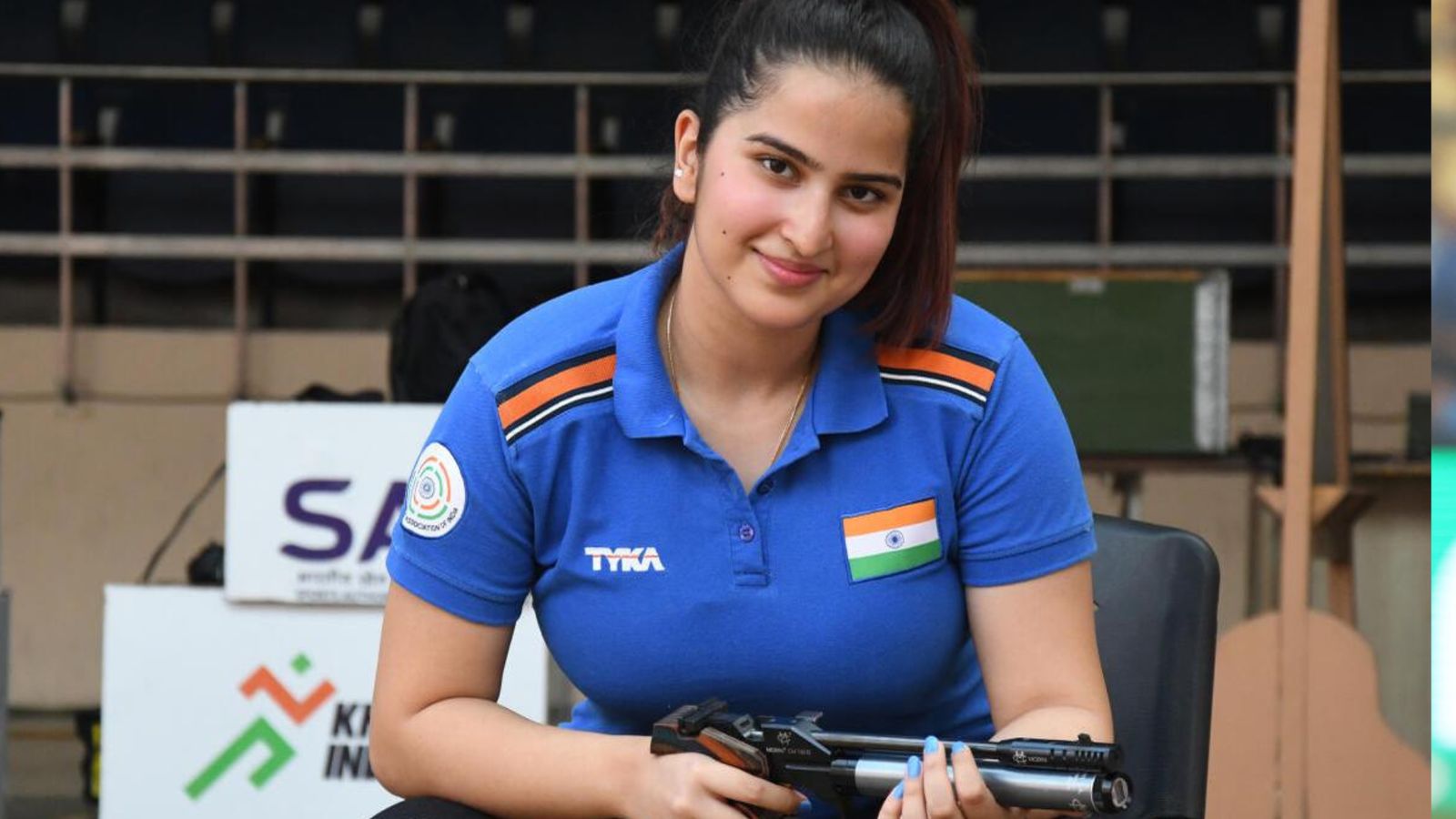 India's World Record holder books Paris Olympics quota after winning bronze in 25m pistol event at Asia Qualifiers India's sharpshooter Rhythm Sangwan in this frame.