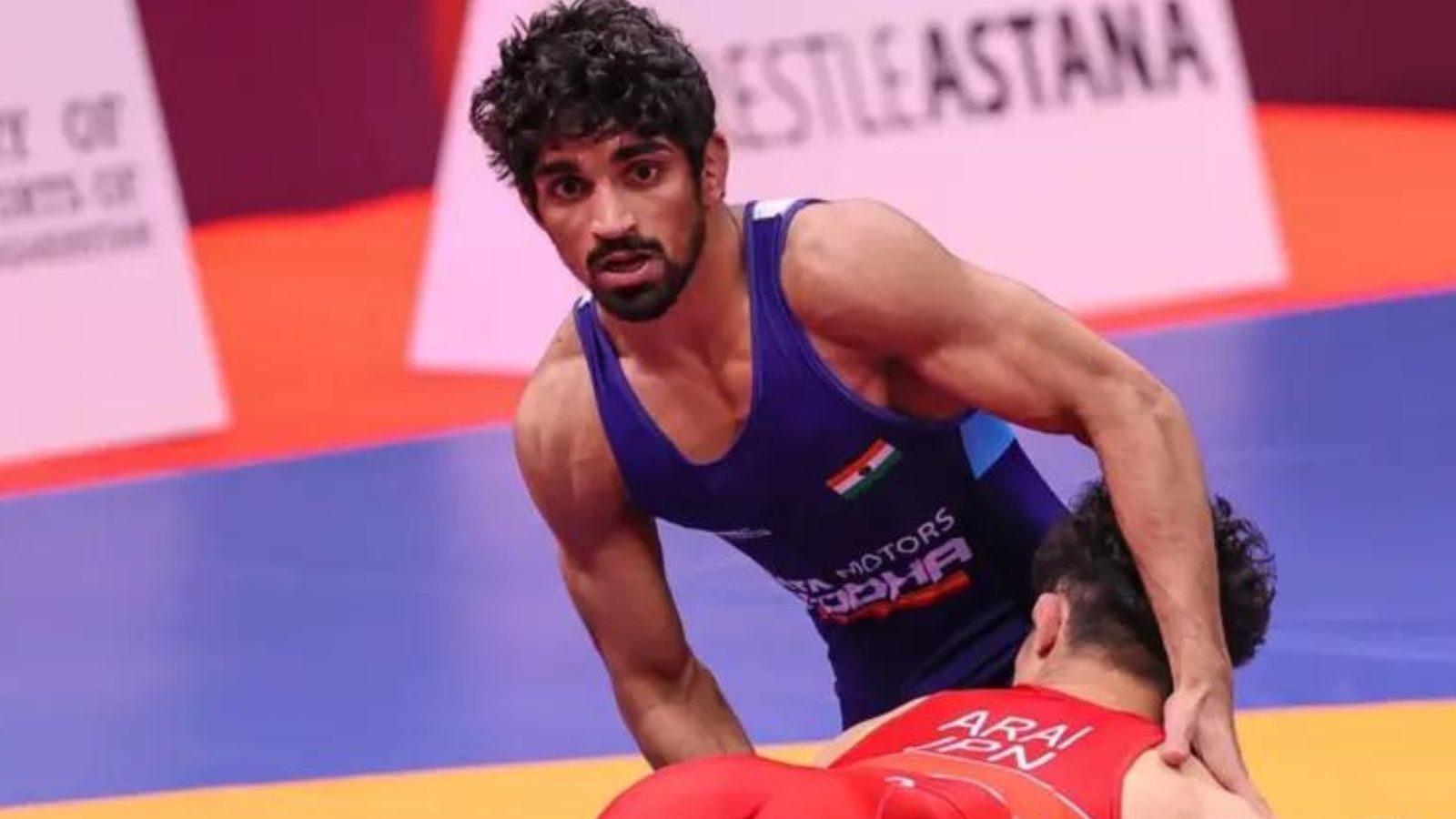 India's 20-year-old wrestler downs World no.1 to win gold in men's 57kg event at Zagreb Open India's star wrestler Aman Sehrawat in this frame.