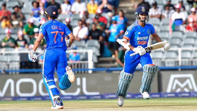Why Yashasvi Jaiswal is not a part of playing XI despite Rahul Dravid announcing him as Rohit Sharma's opening partner Yashasvi Jaiswal and Shubman Gill running between the wickets (Getty Images)