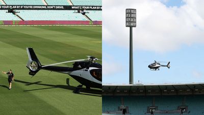WATCH: Unprecedented scenes unfold in Sydney as David Warner arrives in helicopter for BBL clash; video viral David Warner arrived in a helicopter for BBL match.
