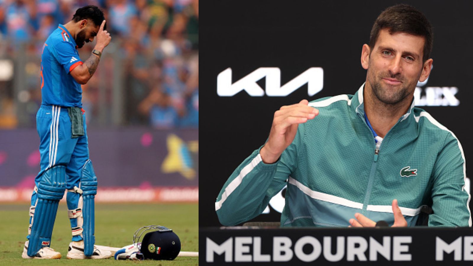 Novak Djokovic discloses conversation with Virat Kohli ahead of Australian Open: 'We never got a chance...' India's batting icon Virat Kohli (left) and Serbian tennis maestro Novak Djokovic in this frame. (Getty)
