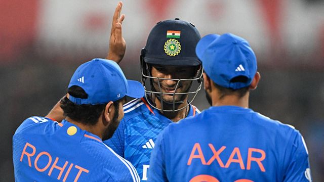 'Skipper is really happy with my performance, he told me...': Shivam Dube after 2nd unbeaten fifty in run chase vs Afghanistan Rohit Sharma and Axar Patel congratulating Shivam Dube after India's comprehensive win over Afghanistan in second T20I (Getty Images)