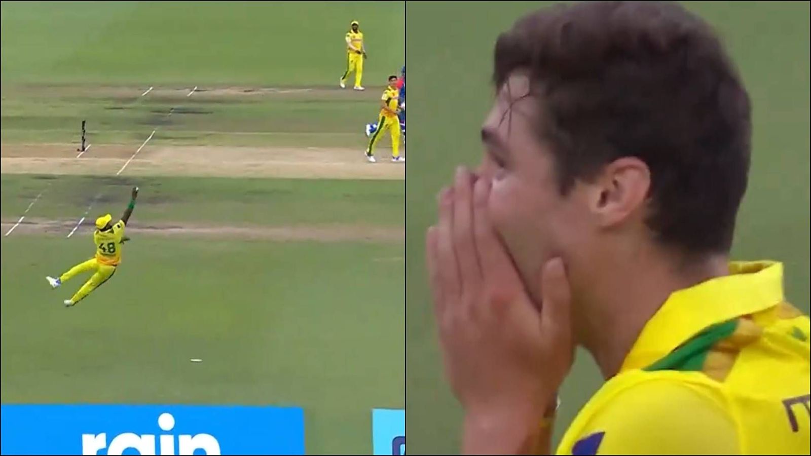 After Faf du Plessis' stunner, teammate Romario Shepherd takes an absolute screamer to make Nandre Burger's jaw drop; watch video After Faf du Plessis' stunner, teammate Romario Shepherd takes an absolute screamer to make Nandre Burger's jaw drop; watch video