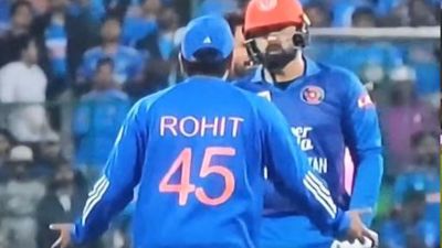 WATCH: Furious Rohit Sharma loses cool, involves in heated exchange with Mohammad Nabi following Double Super Over drama in 3rd T20I India's Rohit Sharma and Afghanistan's Mohammad Nabi seen