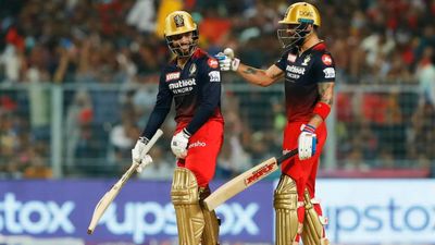 Virat Kohli's teammate whacks gutsy 140 to rescue India from 95/7 against England Lions in 1st unofficial Test Royal Challengers Bangalore's Rajat Patidar (left) and Virat Kohli in this frame. (Getty)