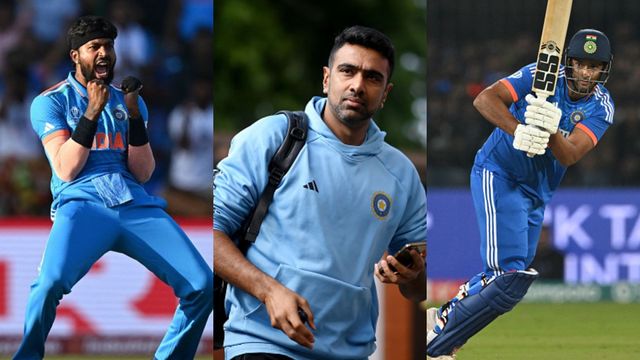 Shivam Dube or Hardik Pandya in India's T20 World Cup squad? Ravichandran Ashwin's answer sparks debate Hardik Pandya (L), Ravichandran Ashwin (C) and Shivam Dube (R).