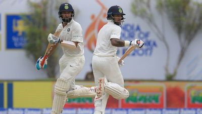 Out-of-favour star India batter delivers another statement to selectors, becomes 4th Indian to complete 20,000 runs in First-Class cricket Cheteshwar Pujara (L) and Shikhar Dhawan (R).