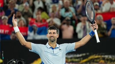 Australian Open: Novak Djokovic equals Roger Federer's mega record after steamrolling Mannarino to power into quarters Novak Djokovic of Serbia celebrates the victory in the Men's Singles Fourth Round match against Adrian Mannarino of France during Day 8 of the 2024 Australian Open on January 21. (Getty)
