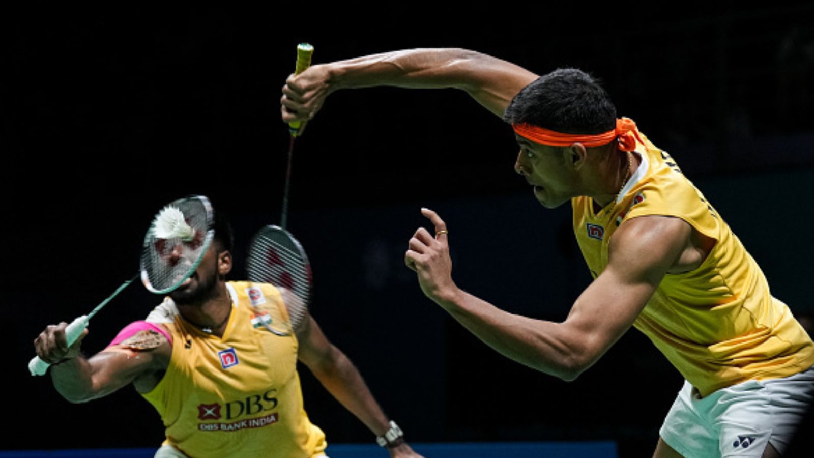 India Open: Satwiksairaj and Chirag Shetty suffer heartbreaking loss in final, go down to World Champion pair Satwiksairaj Rankireddy (L) and Chirag Shetty of India in action during India Open 2024 final. (Getty)