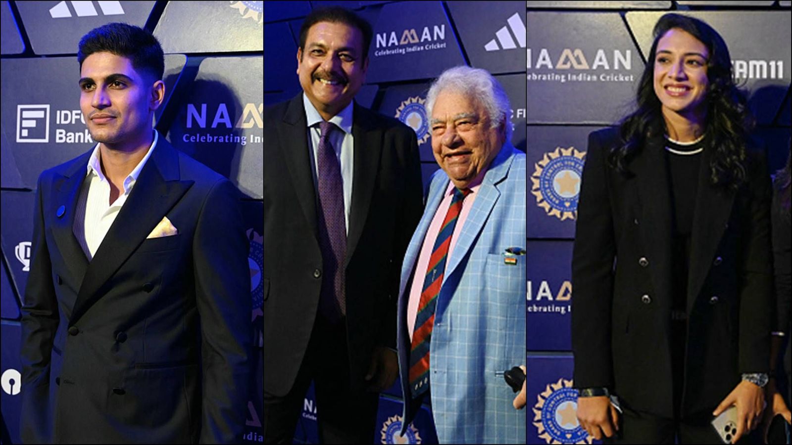 BCCI Awards: From Shubman Gill to Ravi Shastri and Smriti Mandhana, here's full list of award winners Shubman Gill, Ravi Shastri, Farokh Engineer and Smriti Mandhana at BCCI Awards (Getty Images)