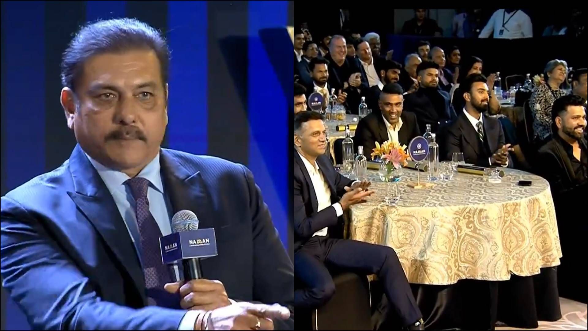 Watch: Ravi Shastri gets emotional after receiving Lifetime Achievement Award from BCCI, reveals icing on the cake of his career Indian head coach Rahul Dravid and players react to Ravi Shastri's emotional speech at the BCCI awards (Screengrab: BCCI, X)