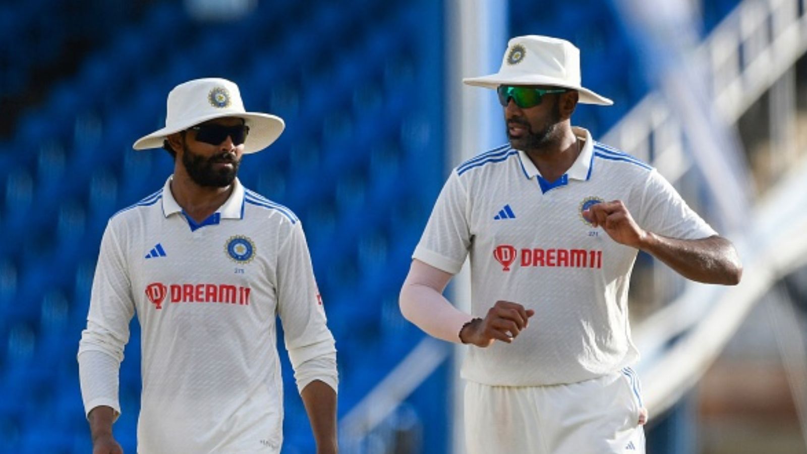 R Ashwin-Ravindra Jadeja's duo scripts history, smashes Kumble-Harbhajan's towering record in 1st Test vs England India's star spinners Ravindra Jadeja (left) and R Ashwin in this frame. (Getty)