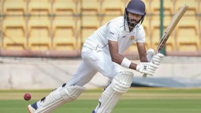 Rinku Singh crashes badly but Virat Kohli's ex-teammate's century helps India A tighten grip on England Lions India's star batter Devdutt Padikkal in this frame.