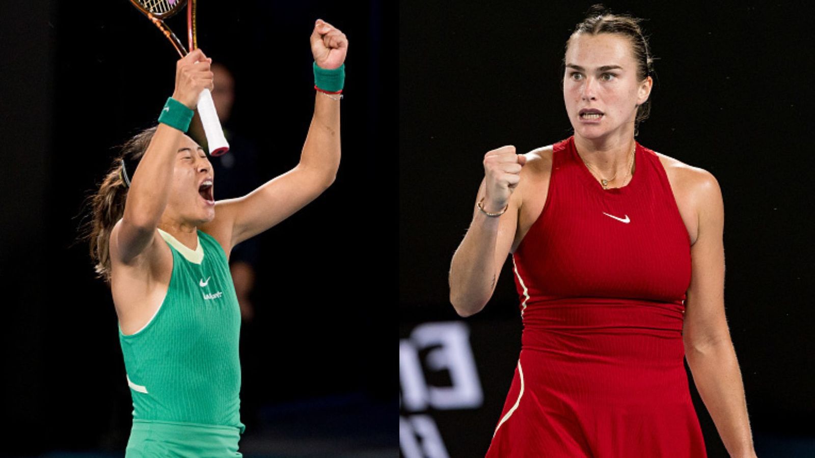 China's Zheng Qinwen bows out Dayana Yastremska in Australia Open semi final, Aryna Sabalenka beats Coco Gauff to reach in final Qinwen Zheng of China (left) and Aryna Sabalenka (right). (Getty Images)
