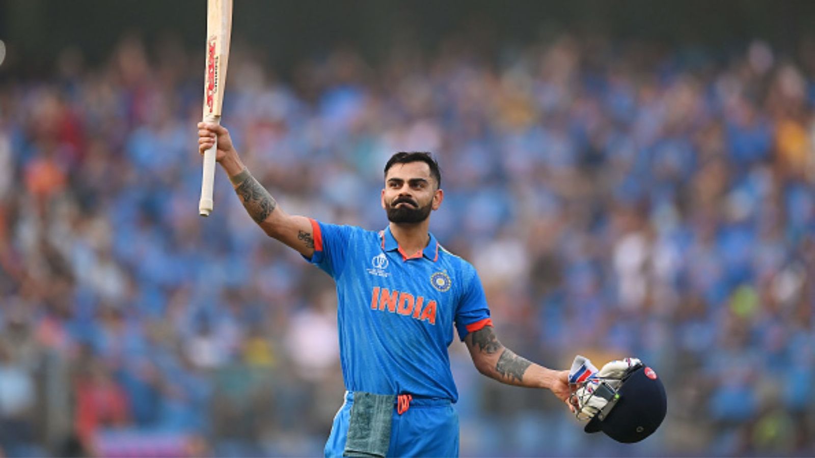 ‘When he failed…’: Ex-India cricketer's bold remark on Virat Kohli's ICC ODI Cricketer of the Year honour Virat Kohli of India celebrates after scoring a century. (File Photo: Getty Images)