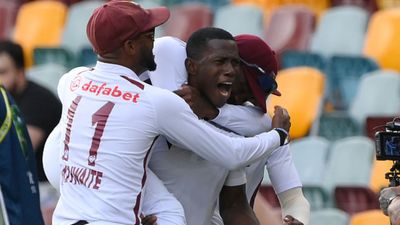 AUS vs WI: 'Injured' Shamar Joseph's 7-fer hands Australia 1st defeat in Pink Ball Test as fortress Gabba breached again Shamar Joseph of the West Indies celebrates victory after taking the wicket of Josh Hazlewood of Australia.