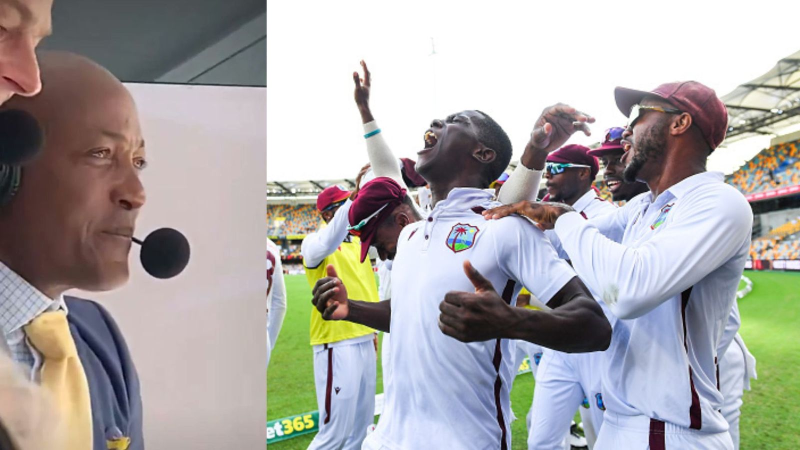 Watch: Emotional Brian Lara tears up in commentary box after West Indies' win over Australia at Gabba; reaction sets internet ablaze Brian Lara teared up after West Indies defeated Australia.