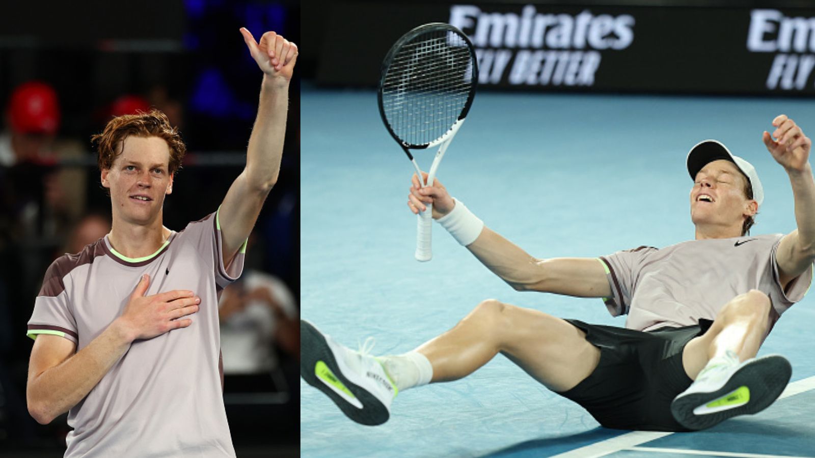 Jannik Sinner stuns Daniil Medvedev to clinch maiden Australian Open title after final marathon, becomes 1st achieve this big feat Italy's Jannik Sinner celebrates after beating Daniil Medvedev in Australian Open 2024's men's singles final at Melbourne Park on January 28. (Getty)