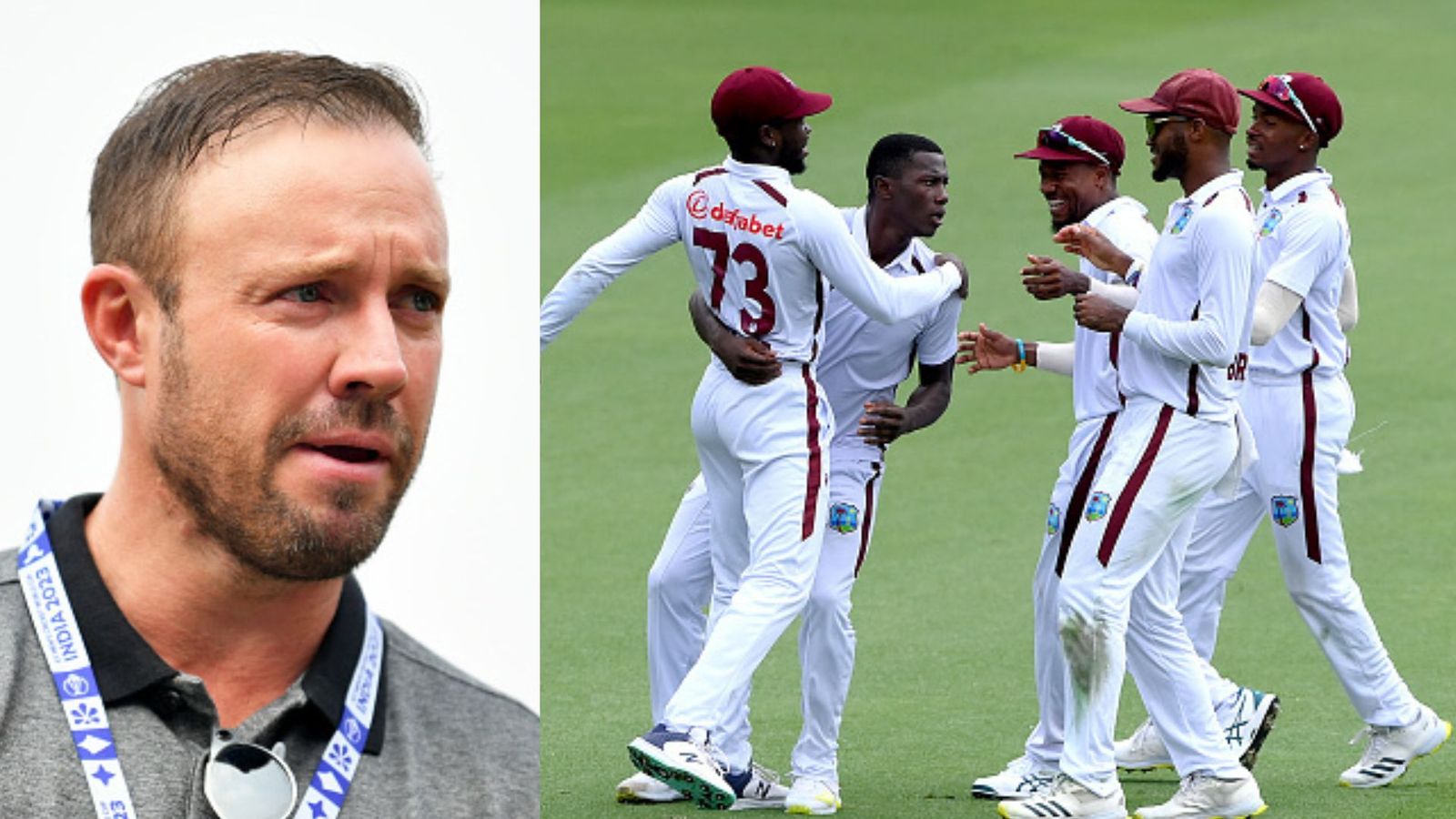 ‘Literally had tears in my eyes’: AB de Villiers left in awe after reading Shamar Joseph's inspirational journey to Test cricket Former South Africa cricketer AB de Villiers (Left) and Shamar Joseph of the West Indies celebrates with teammates. (Getty Images)