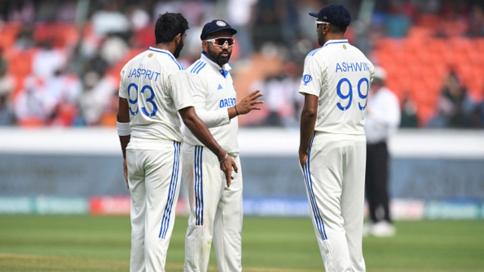 IND vs ENG: After Michael Vaughan, India's star cricketer criticises captain Rohit Sharma for making 'errors' in 1st Test against England India captain Rohit Sharma talking with teammates Jasprit Bumrah and Ravichandran Ashwin.