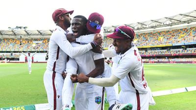 ‘Test cricket is the No. 1 but West Indies future depends on…’: Michael Vaughan bold remark after Shamar Joseph’s Gabba heroics Shamar Joseph of West Indies celebrates with teammates after dismissing Josh Hazlewood of Australia. (Getty Images)