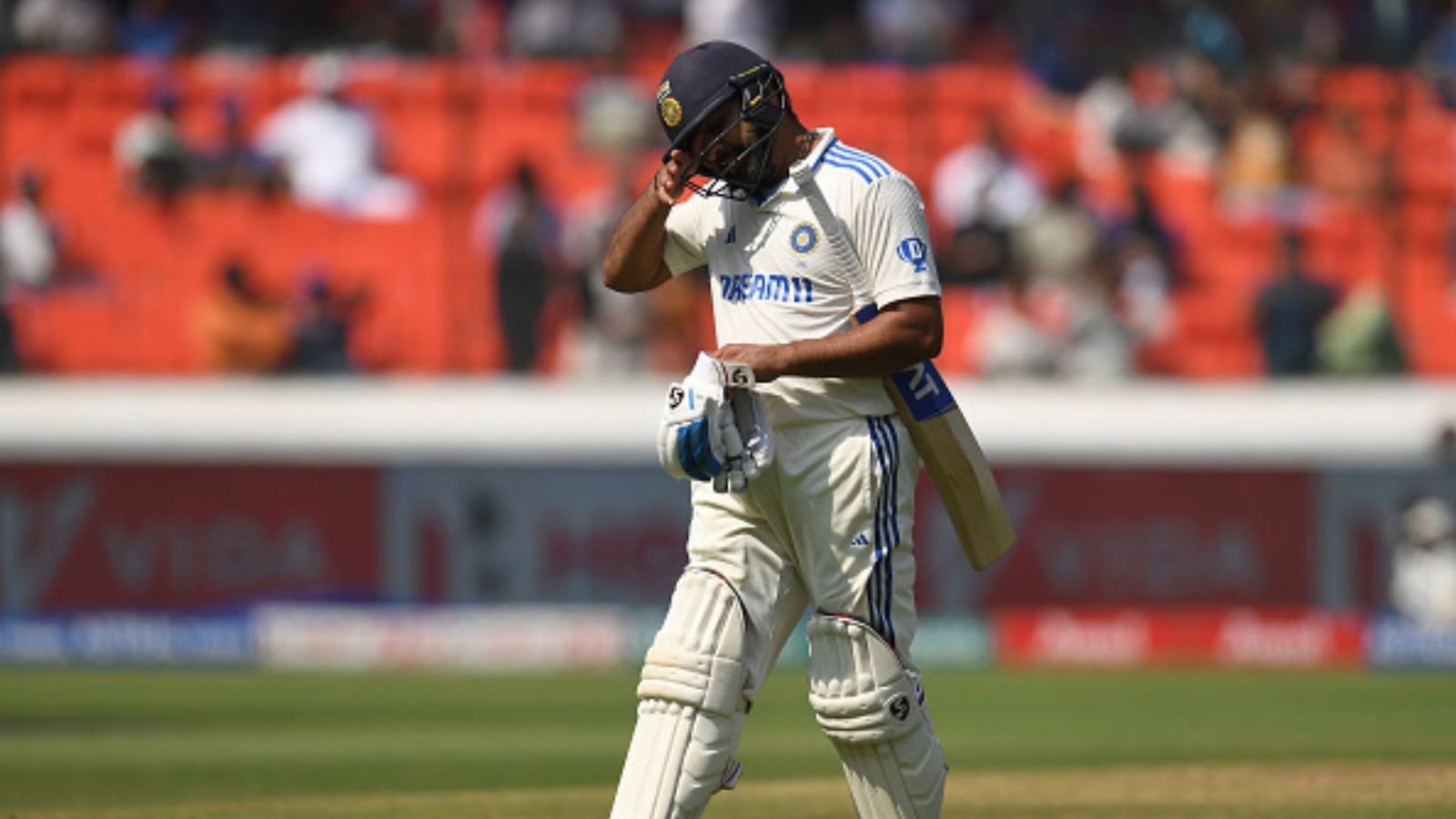 ‘Rohit Sharma should bat at No. 3’: Ex-India opener suggests surprising change to India's opening partnership in Tests Rohit Sharma of India leaves the field after being dismissed during Day 4 of the 1st Test between India and England. (Getty Images)