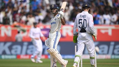 IND vs ENG: Yashasvi Jaiswal lights up Visakhapatnam with first home century in 2nd Test against England India's star opener Yashasvi Jaiswal celebrates after scoring a century against England in the 2nd Test on February 2. (Getty)