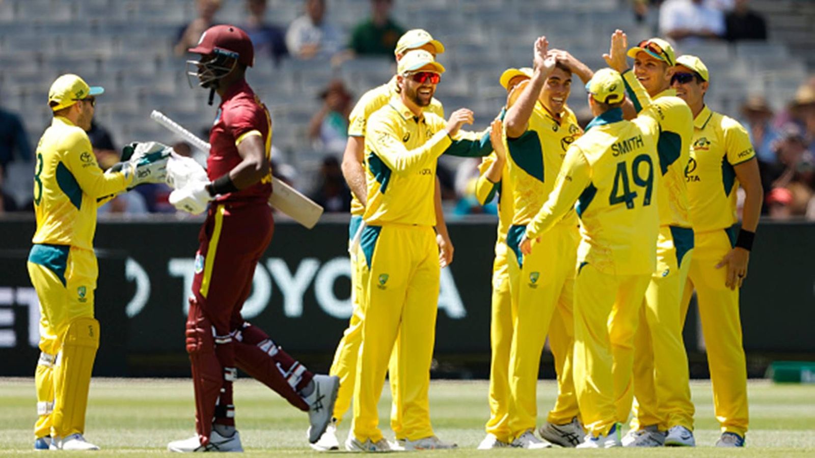 AUS vs WI: Debutant pacer wreaks havoc with 4/17, Australia batters make target of 232 look like child's play to register 8-wicket win AUS vs WI: Debutant pacer wreaks havoc with 4/17, Australia batters make target of 232 look like child's play to register 8-wicket win