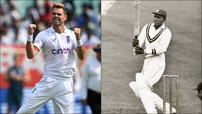 James Anderson breaks Lala Amarnath's 71-year-old in the second Test against India James Anderson celebrates Shubman Gill's wicket; Lala Amarnath plays a shot (Getty Images)