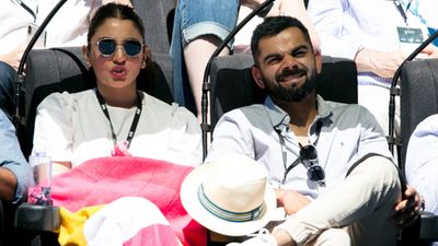 Are Virat Kohli, Anushka Sharma expecting their second baby? AB de Villiers gives huge update India's star batter Virat Kohli (left) and his wife Anushka Sharma in this frame. (Getty)