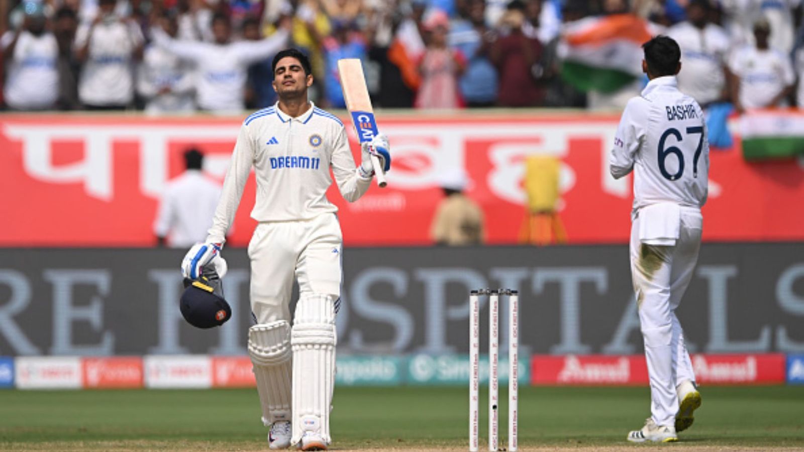 IND vs ENG: Shubman Gill ends barren spell with stupendous century under pressure on Day 3, digs India out of a deep hole India's Shubman Gill (L) celebrates his century.