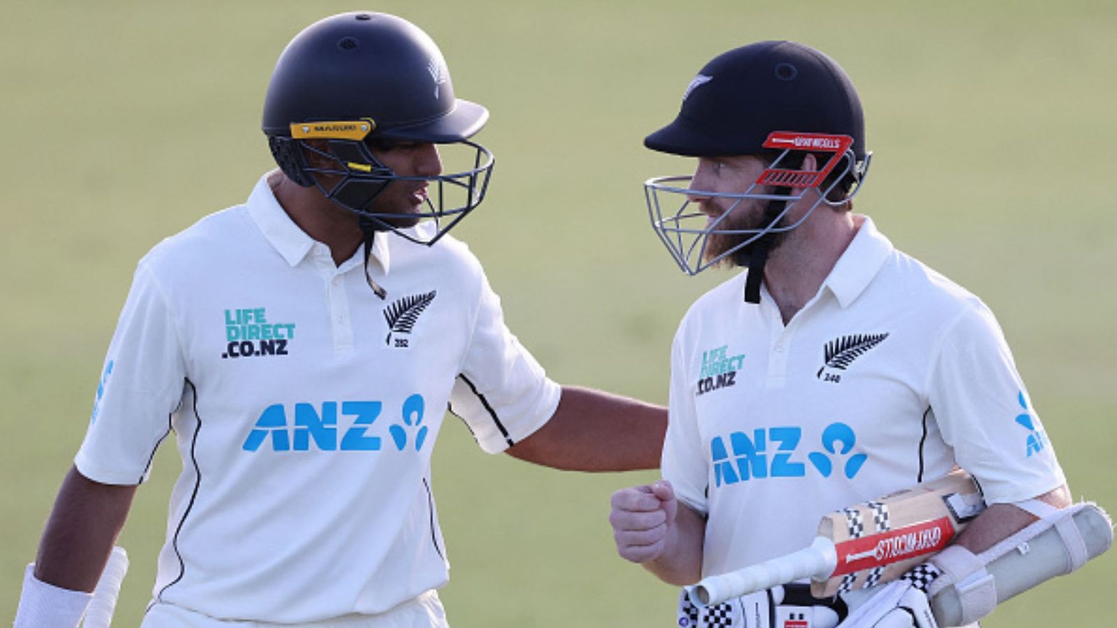 NZ vs SA: Kane Williamson's twin centuries, Rachin Ravindra's double ton powers New Zealand to 281-run win over South Africa in 1st Test Rachin Ravindra (L) and Kane Williamson (R).