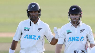 NZ vs SA: Rachin Ravindra bluntly snubs Kane Williamson when asked about sharing Man of the Match award, says 'I am not giving...' New Zealand's Rachin Ravindra (L) and Kane Williamson walk off the field. (Getty Images)